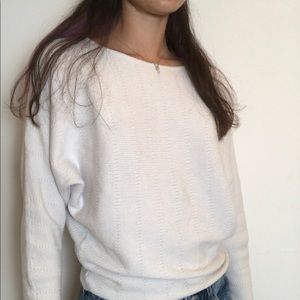 Alya White Crew Neck Sweater